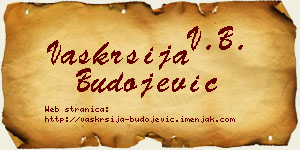 Vaskrsija Budojević vizit kartica